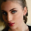 COMPTON Or Blanc (Ton Argenté) : Boucles d'oreilles en forme d'aile pavées de zircons scintillants – Élégance et brillance pour toutes les occasions.