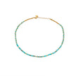 CONSTANCE: Amazonite Stones & Gold Beaded Necklace