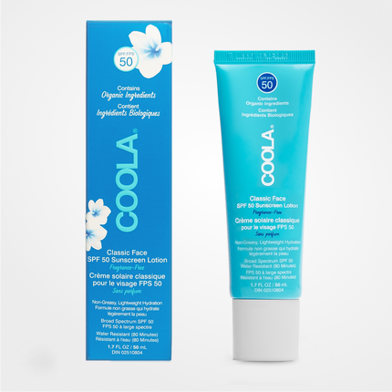 COOLA Classic Face SPF 50 Fragrance Free Lotion