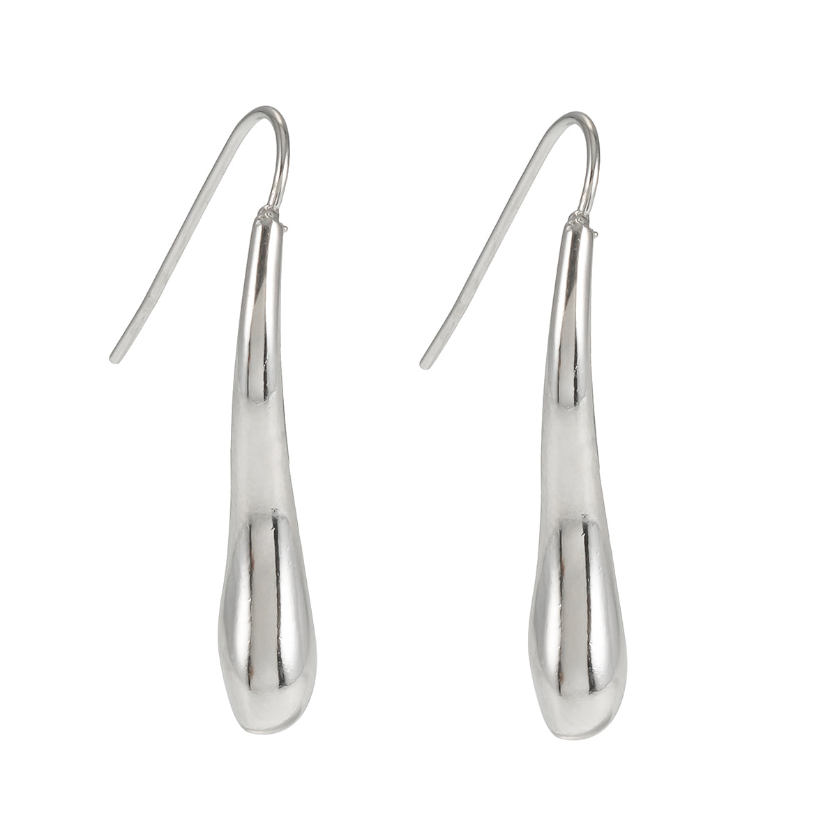 Style CORNING Argent (Or Blanc) : Boucles d'oreilles en forme de têtard – Élégance unique avec une touche ludique.