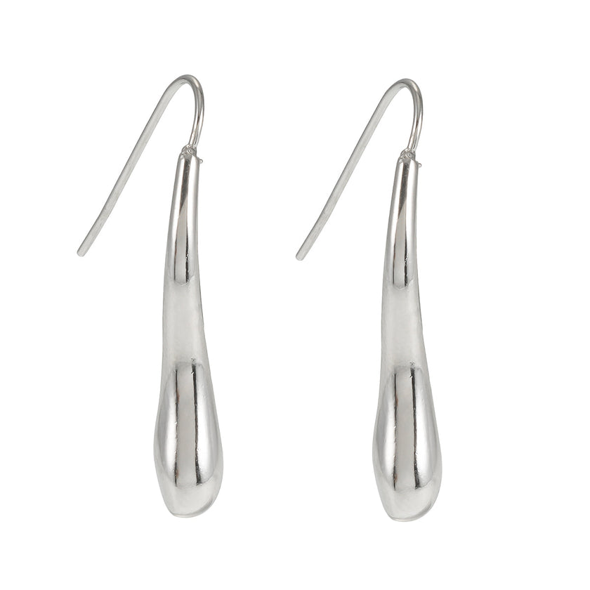 Style CORNING Argent (Or Blanc) : Boucles d'oreilles en forme de têtard – Élégance unique avec une touche ludique.