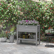 Outsunny Elevated Planter Paradise: Raised Bed Box with Shelf for Flowers, Vegetables, and Planter Box, Drain Holes, 36