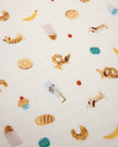 Muslin Fitted Crib Sheet - French Breakfast
