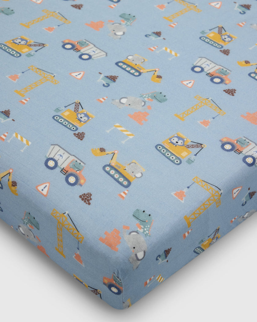 Muslin Fitted Crib Sheet - Tiny Engineers