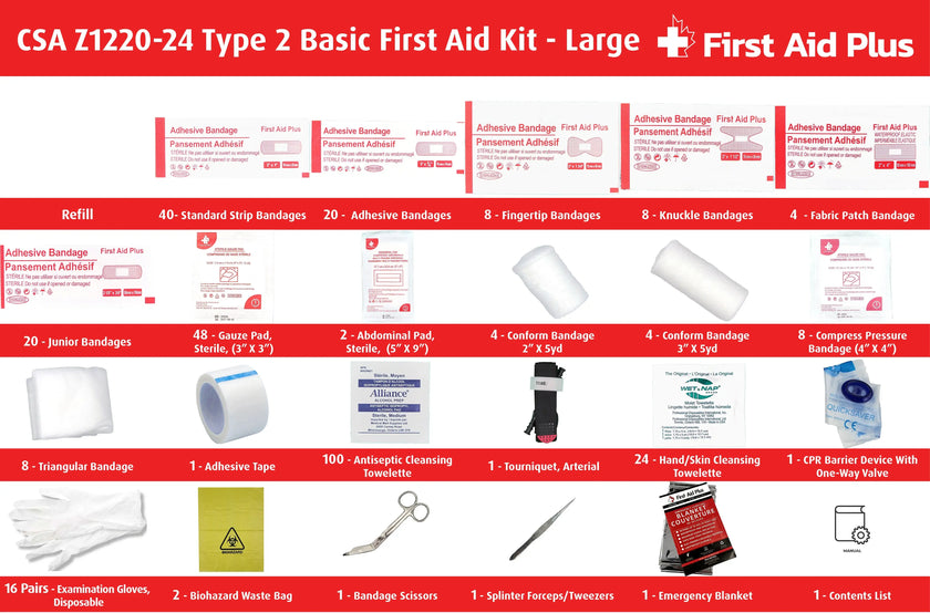 CSA First Aid Kit, Type 2 Basic - Large (51-100 Workers)