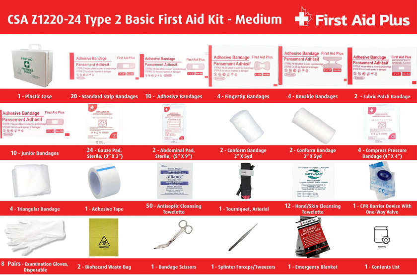CSA Type 2 Basic First Aid Kit - Medium (26-50 Workers)