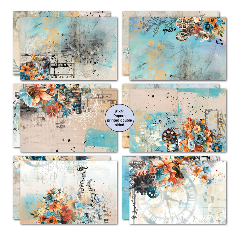 3Quarter Designs Cerulean Score 6x4 Card Pack