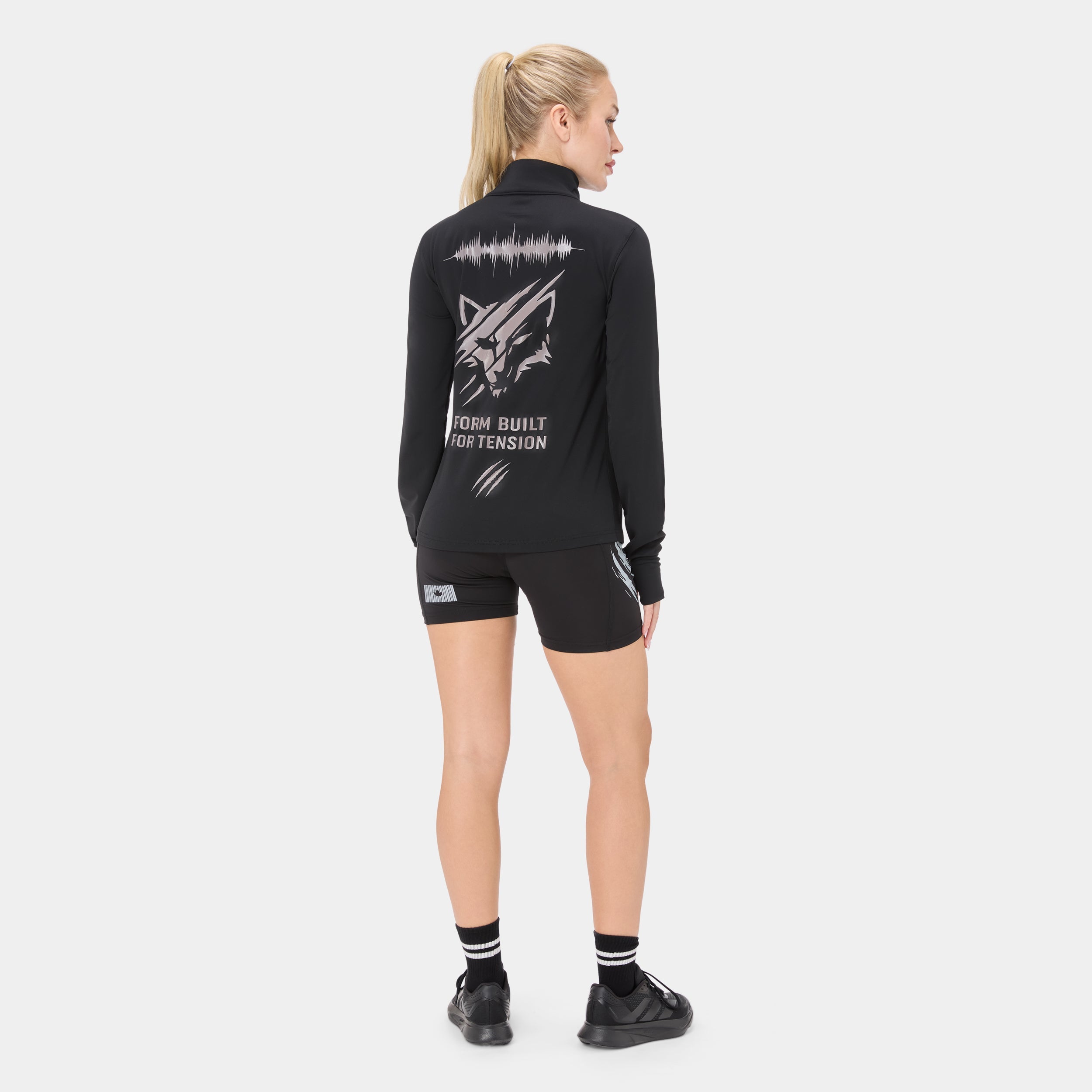 CTRLFORM_01 FULL ZIP TOP — WAR BLACK