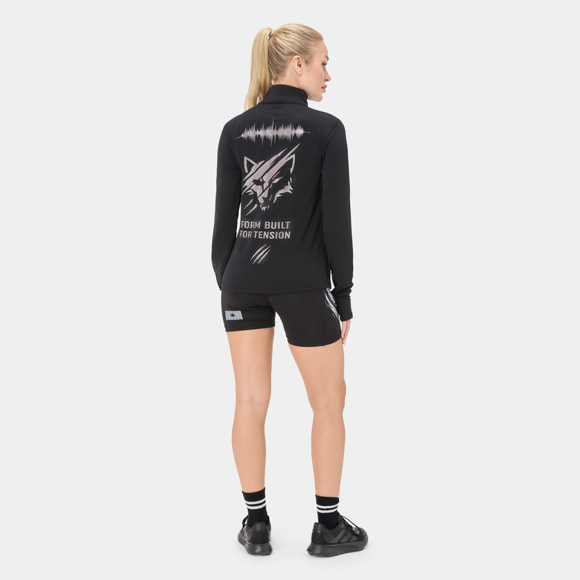 CTRLFORM_01 FULL ZIP TOP — WAR BLACK