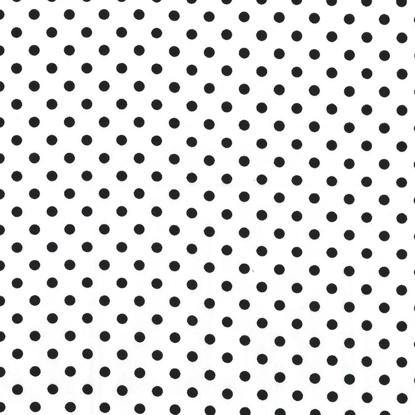 White with Black Dot,  Dalmation Dot