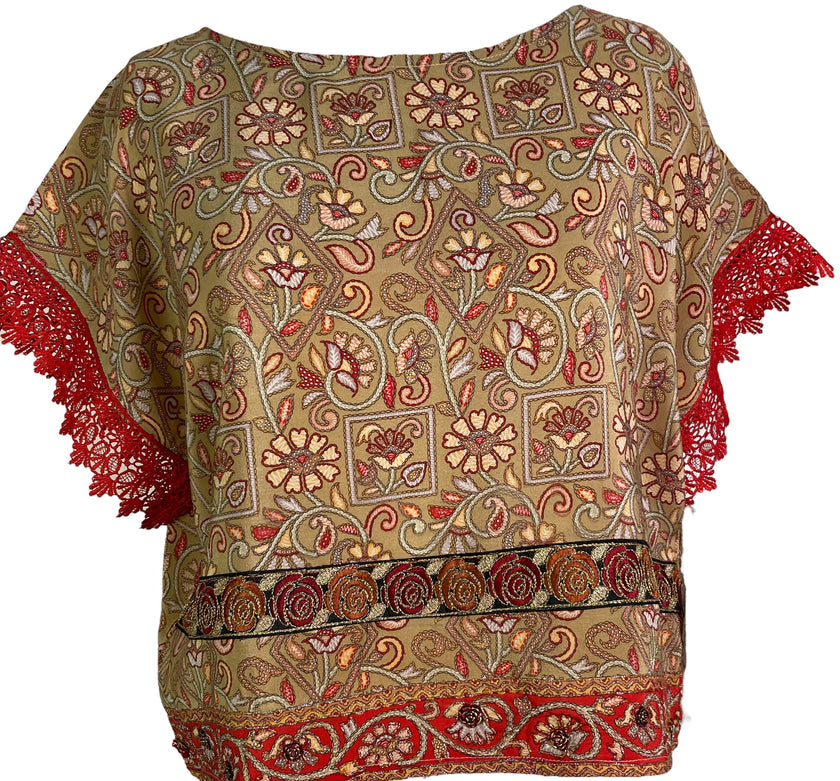 PRC6019 Avatar Pure Silk Boxy Top