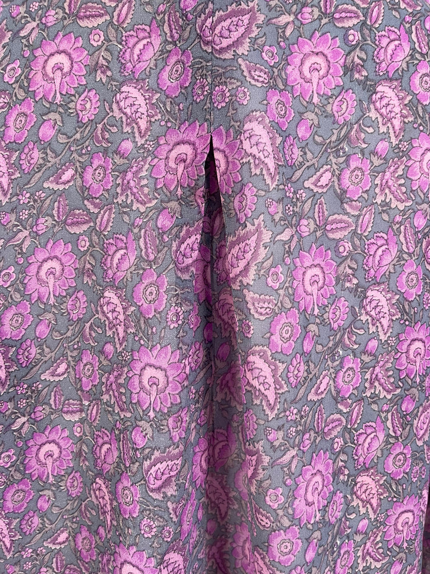 PRG6037 Sheer Avatar Pure Silk Self Pocket Tunic Dress