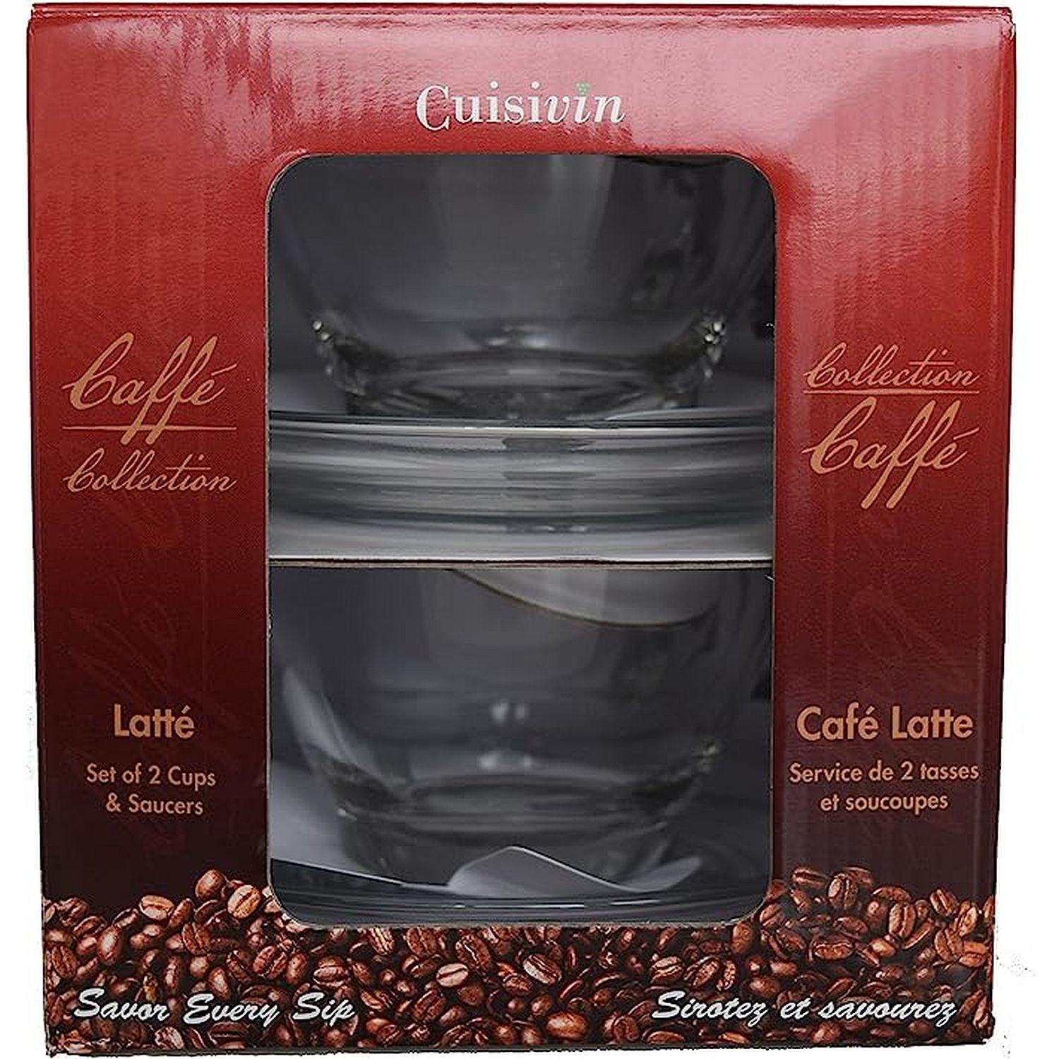 Caffe Collection - Caffe Latte 9oz - gift box set (2 cups + 2 saucers)