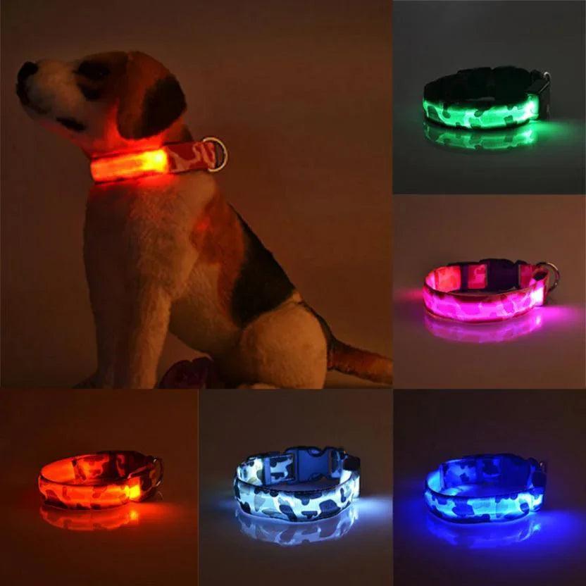 LED Camouflage Dog Collar – Luminous Safety Collar for Dogs | S M L XL