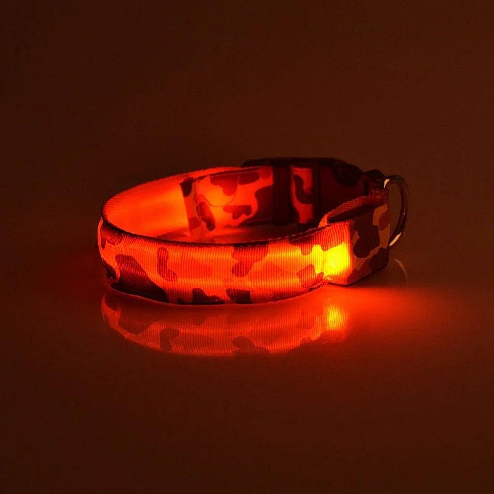 LED Camouflage Dog Collar – Luminous Safety Collar for Dogs | S M L XL