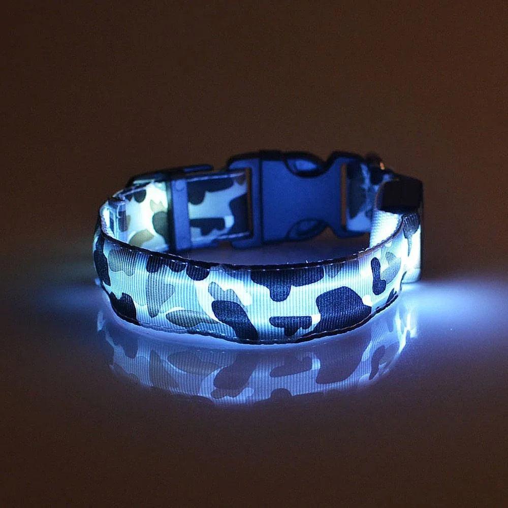 LED Camouflage Dog Collar – Luminous Safety Collar for Dogs | S M L XL