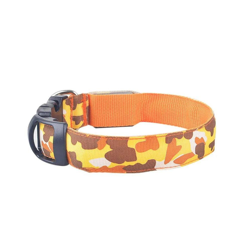 LED Camouflage Dog Collar – Luminous Safety Collar for Dogs | S M L XL