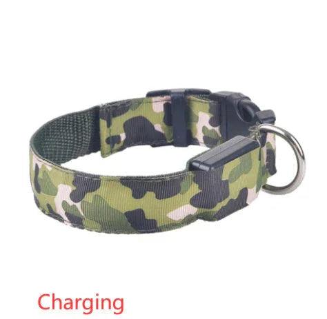 LED Camouflage Dog Collar – Luminous Safety Collar for Dogs | S M L XL