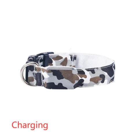 LED Camouflage Dog Collar – Luminous Safety Collar for Dogs | S M L XL