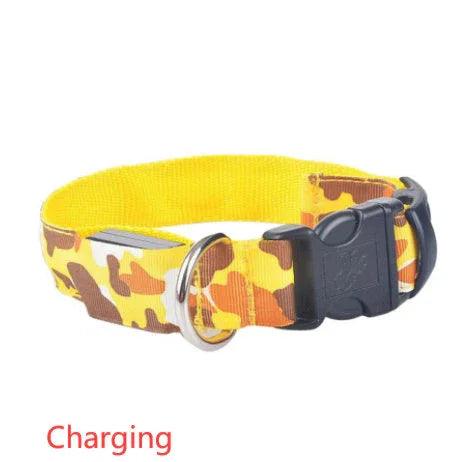 LED Camouflage Dog Collar – Luminous Safety Collar for Dogs | S M L XL