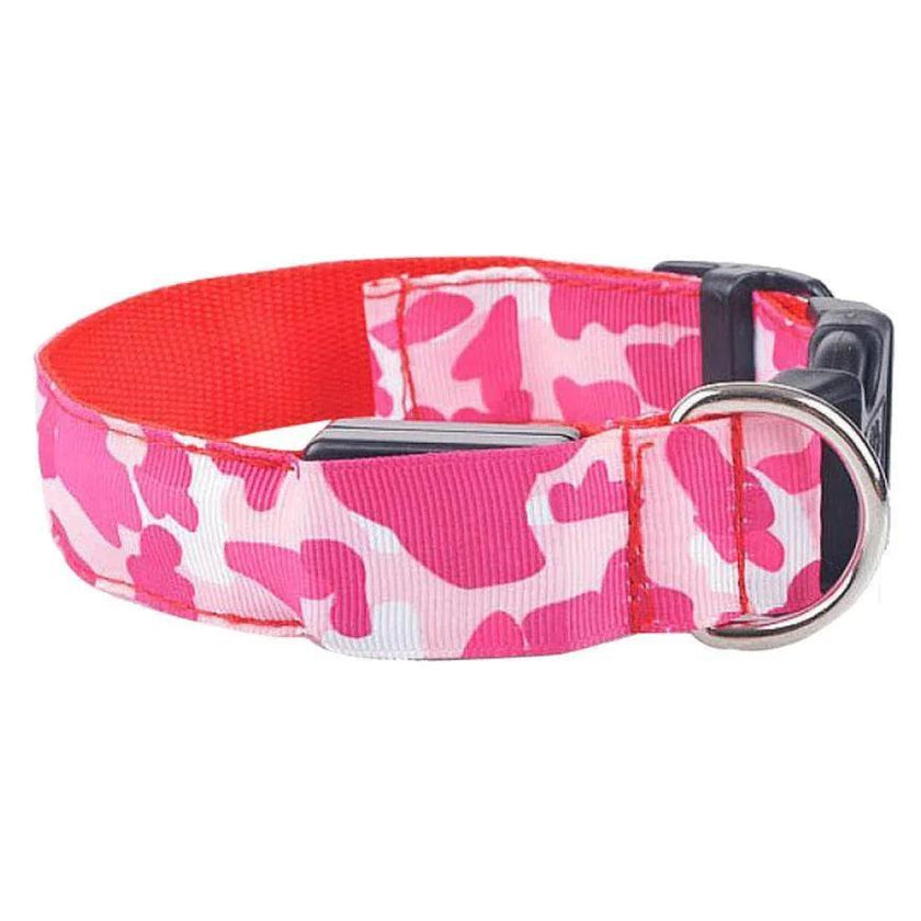 LED Camouflage Dog Collar – Luminous Safety Collar for Dogs | S M L XL