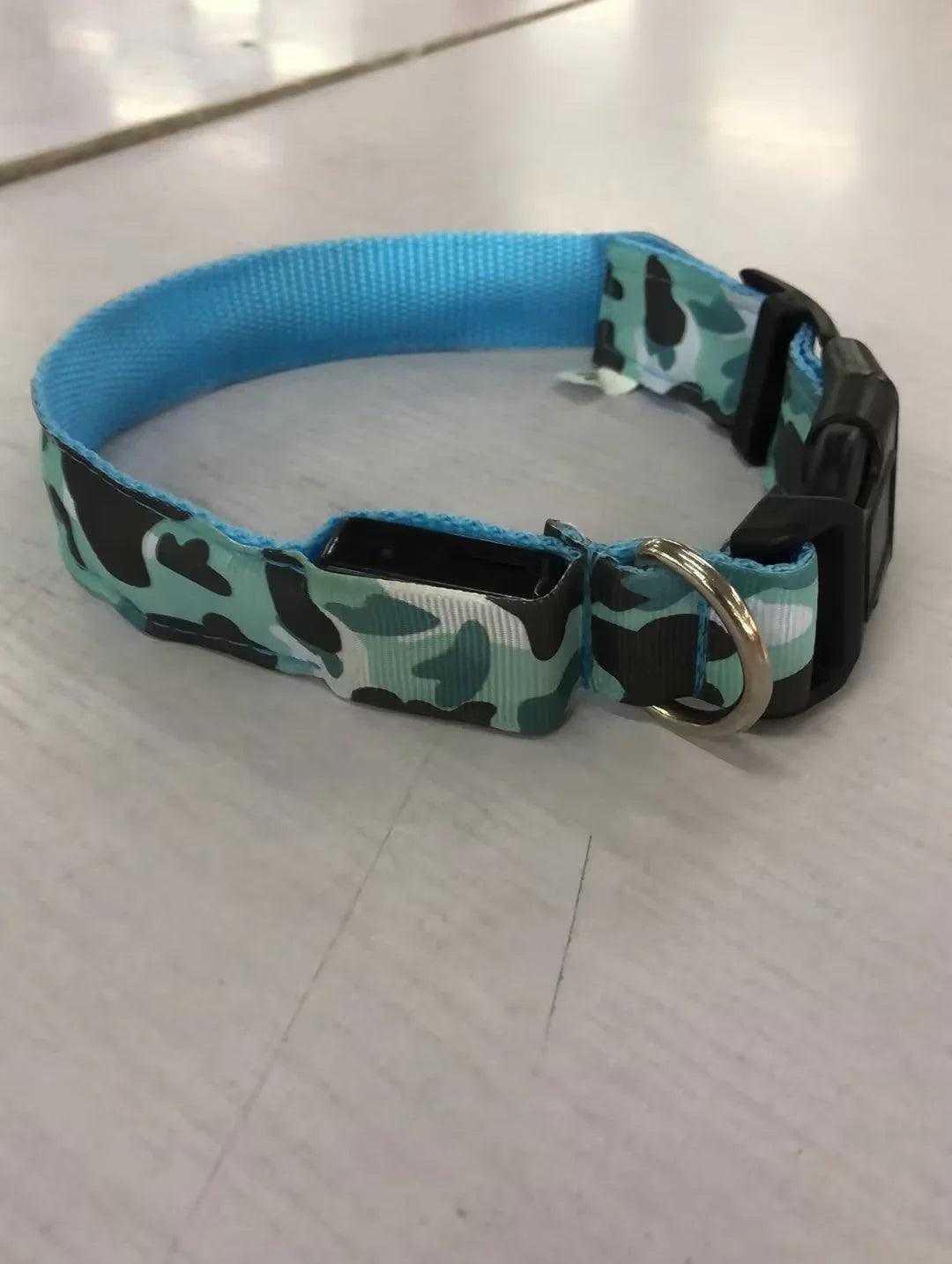 LED Camouflage Dog Collar – Luminous Safety Collar for Dogs | S M L XL