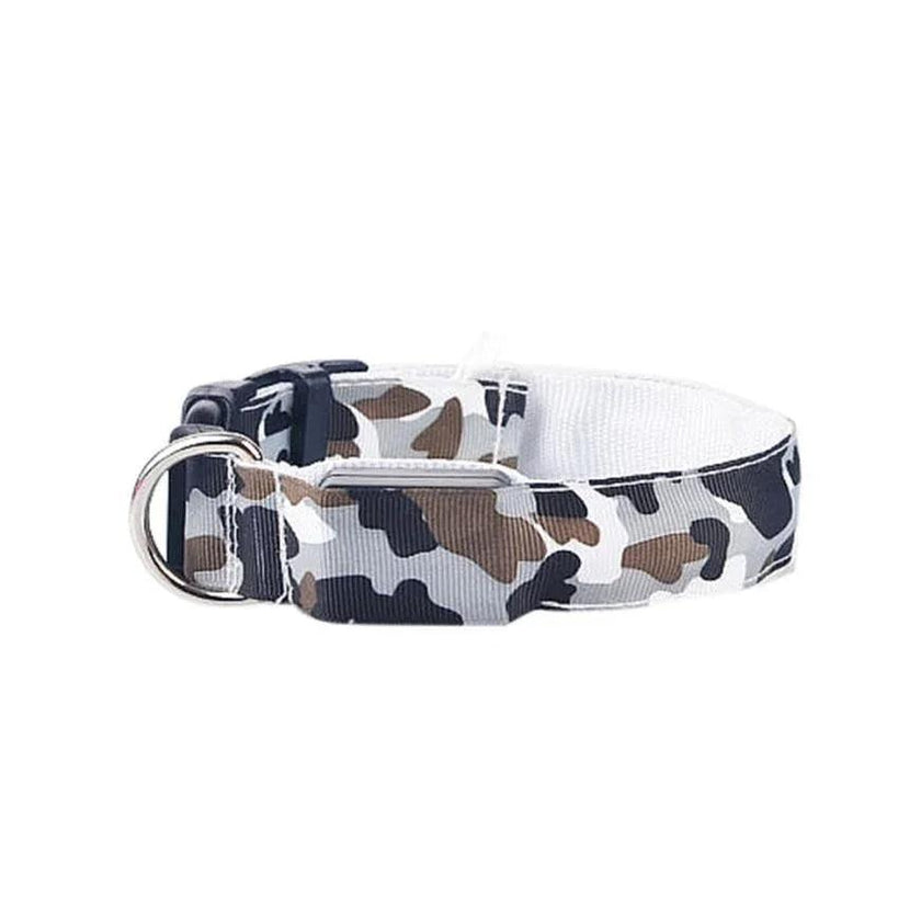 LED Camouflage Dog Collar – Luminous Safety Collar for Dogs | S M L XL