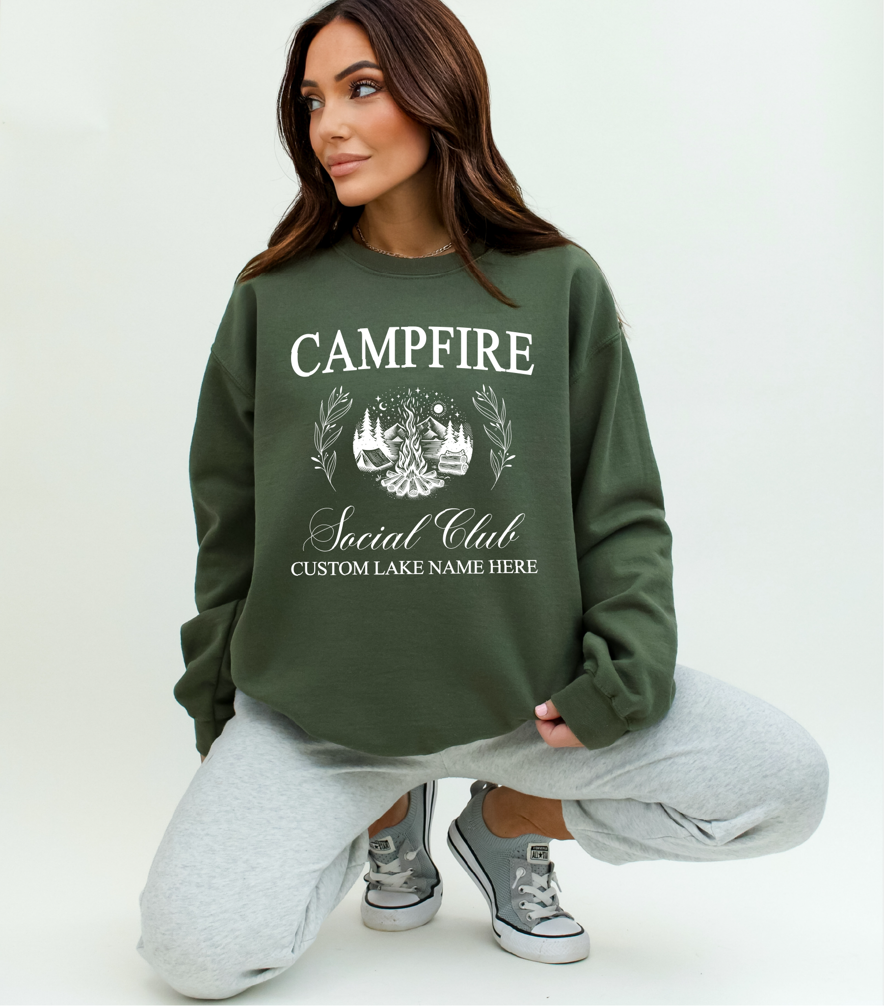 Campfire Social Club Personalized Sweatshirt | Summer Apparel | Custom Apparel