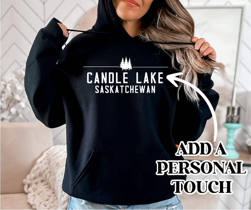 Minimalist Personalized Lake Hoodie