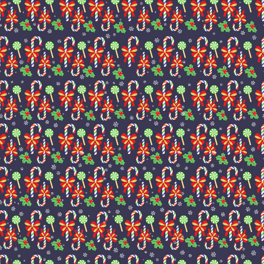 Christmas Candy Canes  Adhesive Vinyl Pattern 5