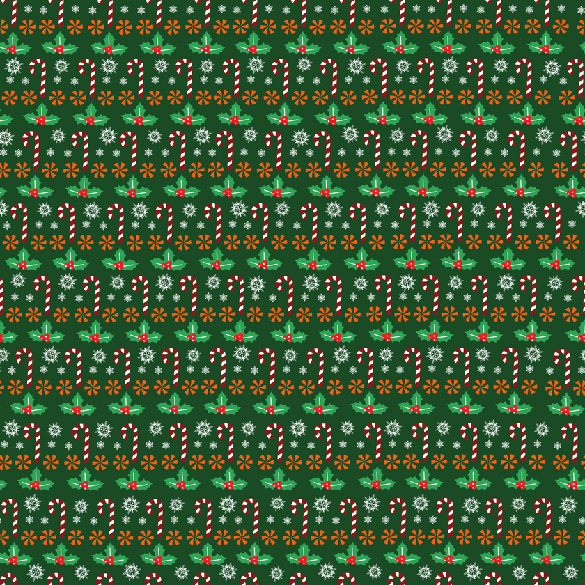Christmas Candy Canes  Adhesive Vinyl Pattern 6