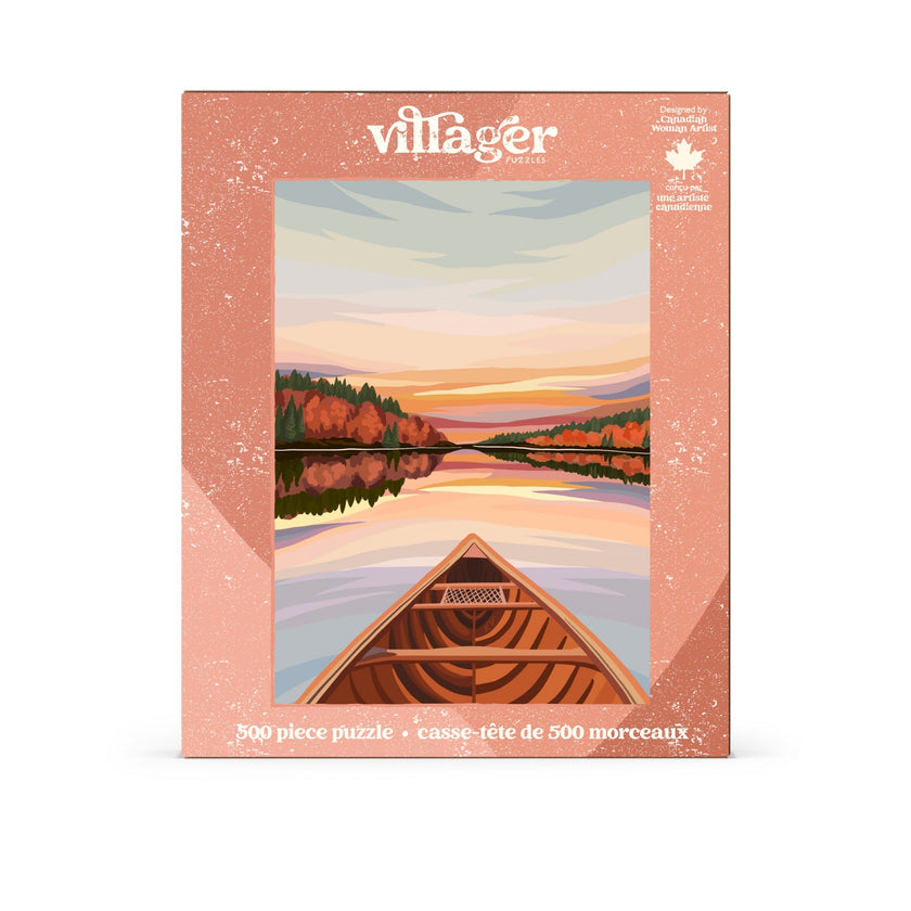 Canoeing at Dawn | 500-Piece Puzzle for Adults | Designed in Canada by Kelsey Voss