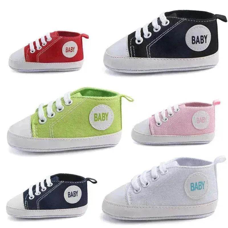 Canvas Sports Sneakers Baby First Walkers Soft Sole Anti-slip Shoes