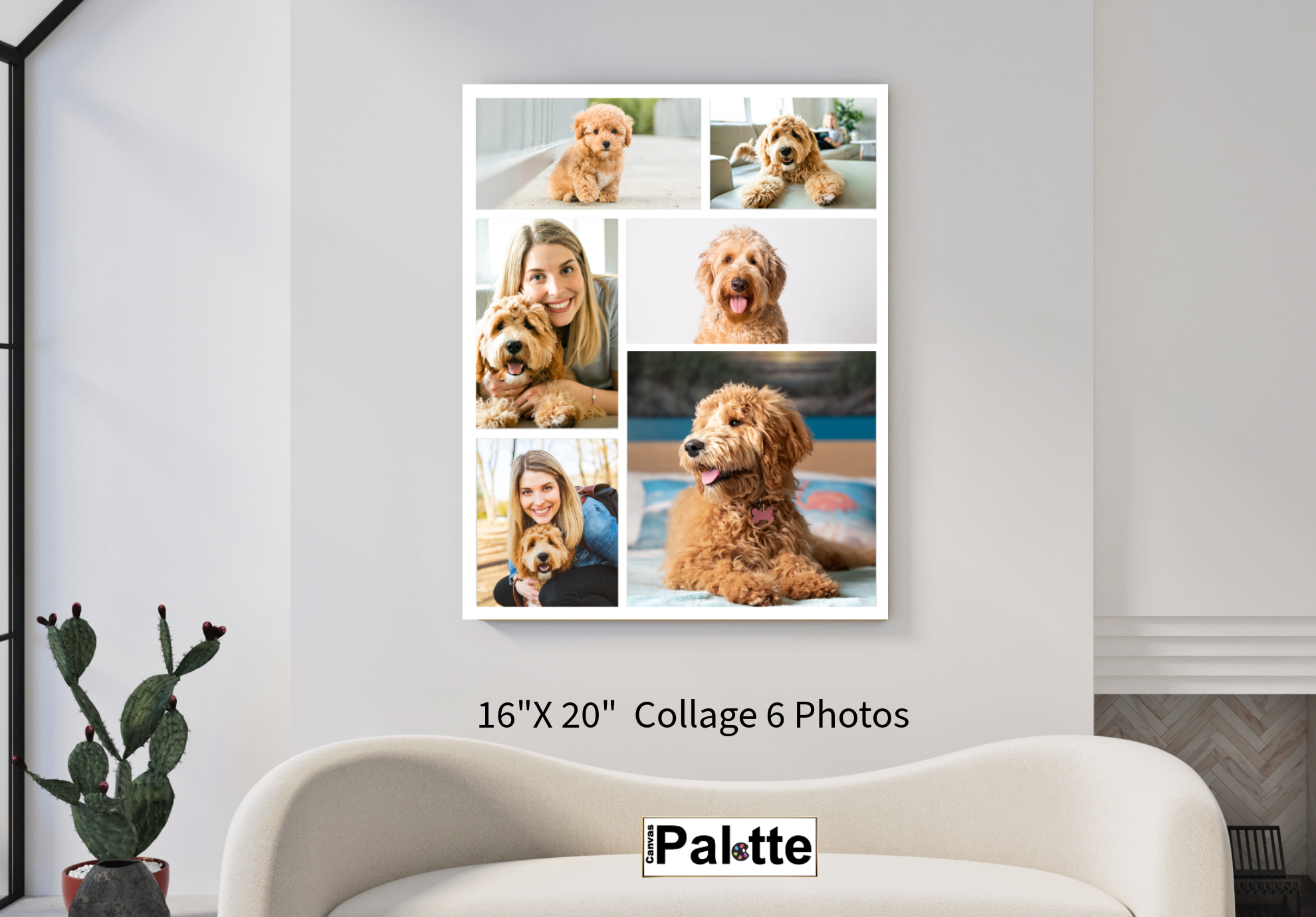 Toile photo collage 16″X20″ en 6 blocs