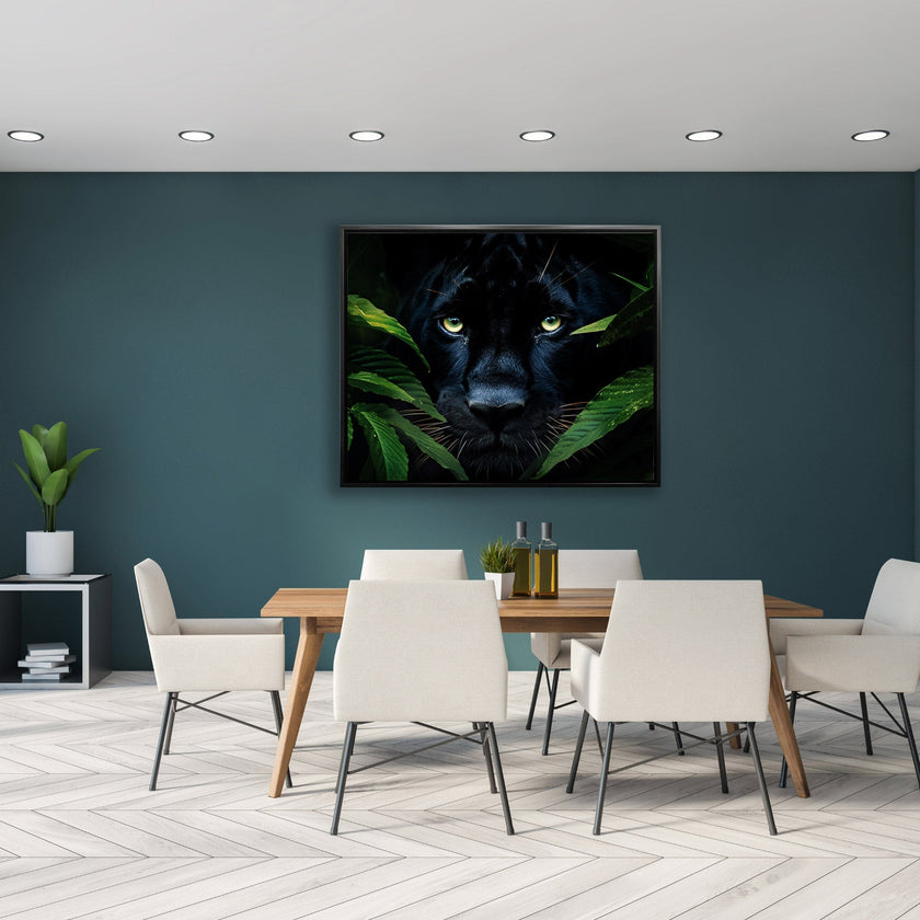 Wall Art-Rare Black Jaguar -Wildlife Canvas