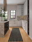 Caper Black Natural Checkered Rug