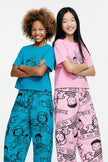 40th Anniversary Adult Printed Poplin Pant Sky Blue
