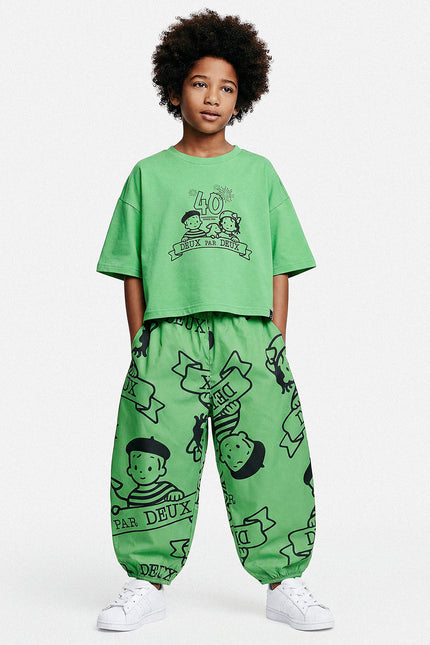 40Th Anniversary Printed Poplin Pant Green