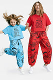 40Th Anniversary Printed Poplin Pant Sky Blue