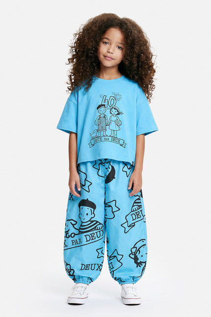 40Th Anniversary Graphic T-Shirt Sky Blue