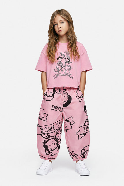 40Th Anniversary Printed Poplin Pant Soft Pink
