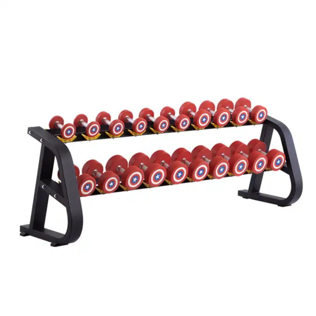 Captain America Round Dumbbells 10 to 50 LB Set