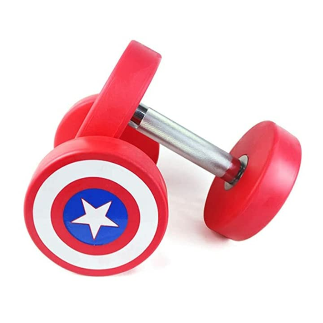 Captain America Round Dumbbells 10 to 50 LB Set