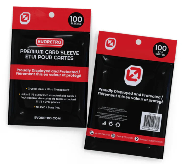 EVORETRO Card Penny Sleeves (100 Sleeves)