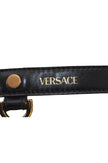 Authentic VERSACE La Greca Vintage Leather Pouch Purse Yellow Box Junk 7524L