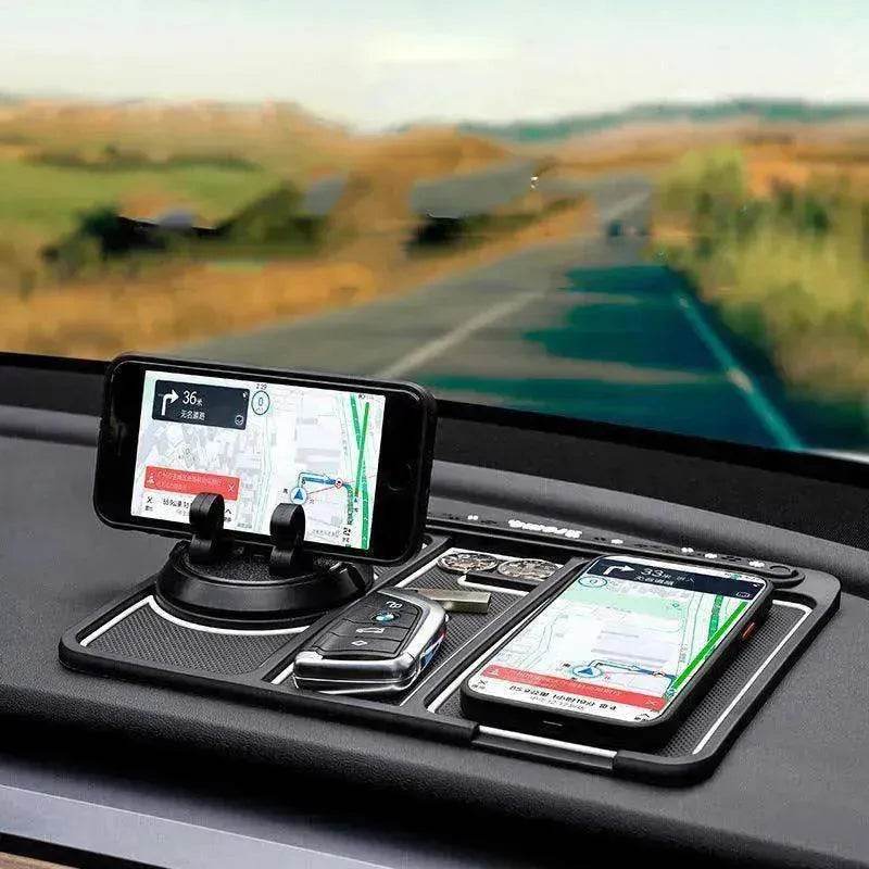 Car Phone Pad 4-in-1 Parking Number Card Anti-Slip Mat Auto Holder