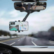 Car Rearview Mirror Phone Holder: Rotatable, Retractable, 360°, All Phones & Cars