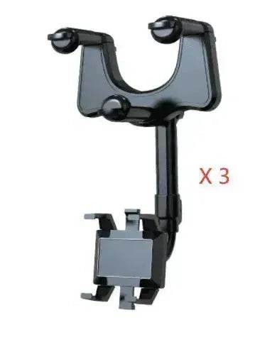 Car Rearview Mirror Phone Holder: Rotatable, Retractable, 360°, All Phones & Cars