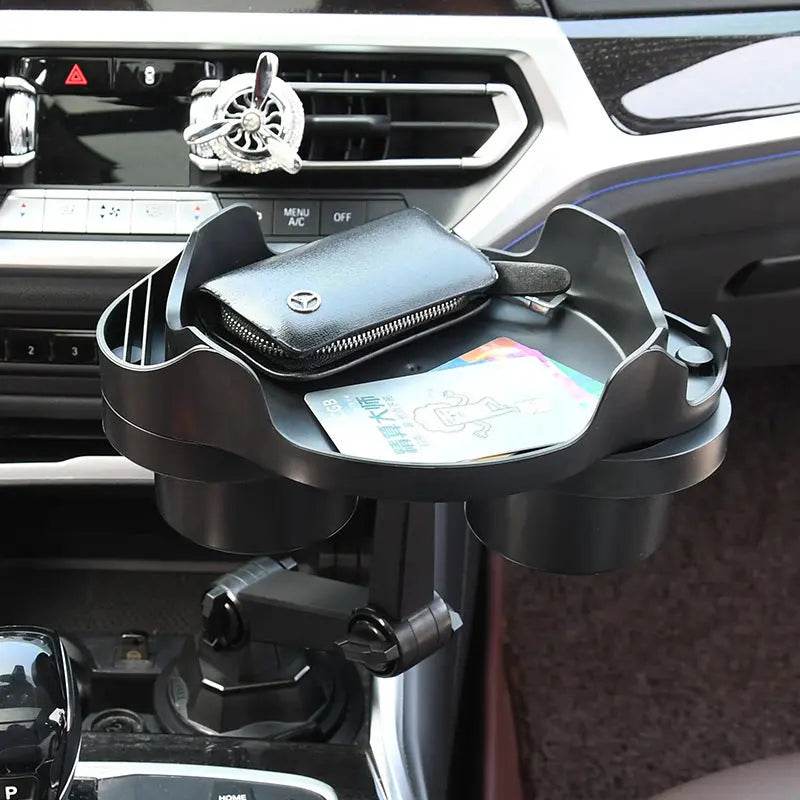 Car Small Dining Plate Dining Tray Foldable Cup Holder
