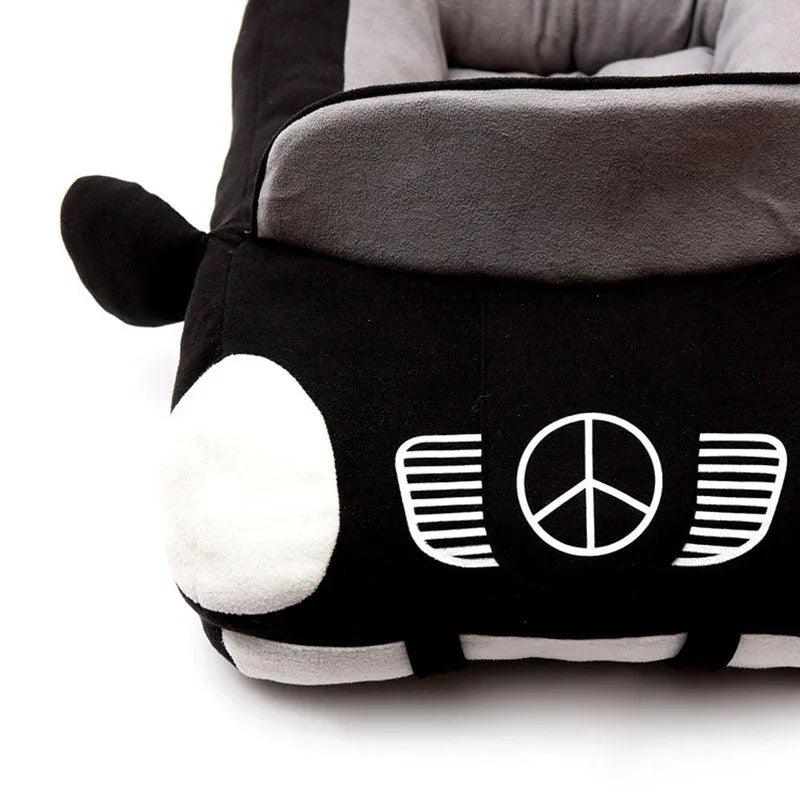 Luxury Car Pet Nest – Plush Backseat Compartment Bed for Dogs & Cats (Red, Yellow, Black)